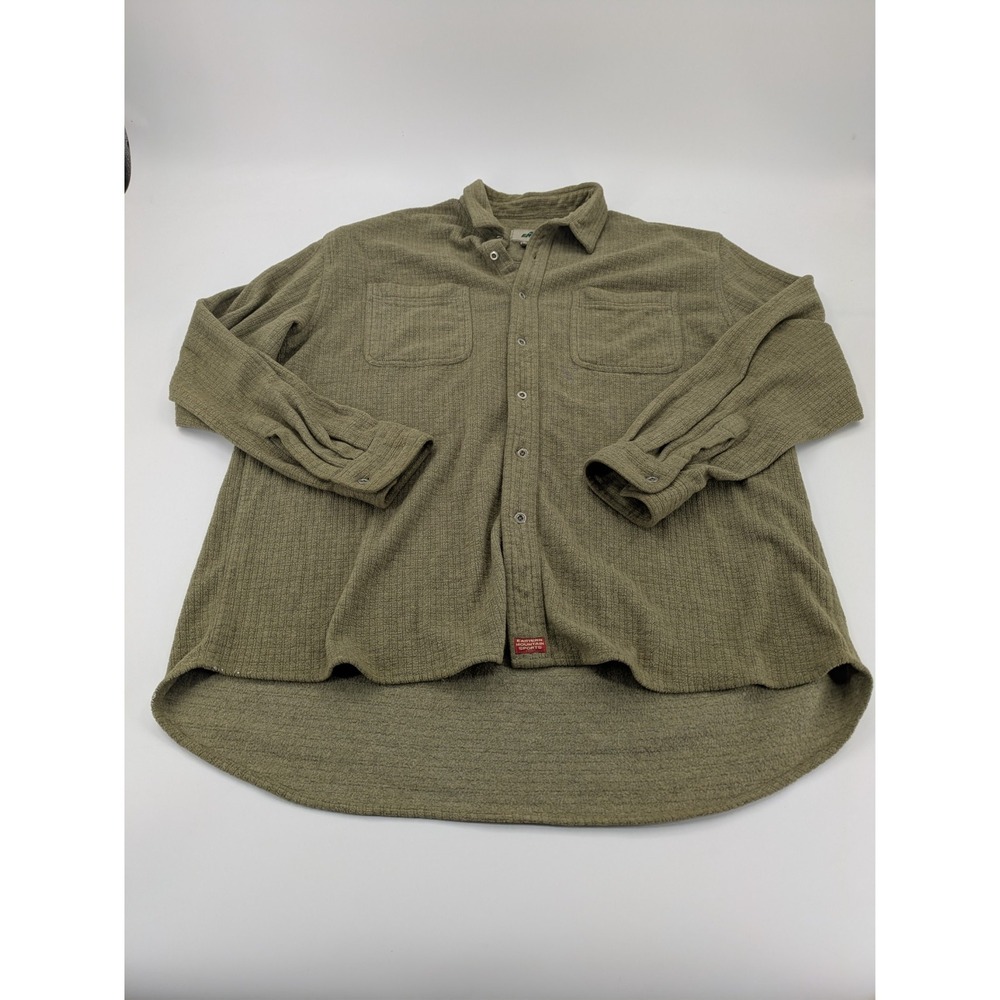 Eastern Mountain Sports Button Down‎ Flannel Men's Size XL Green